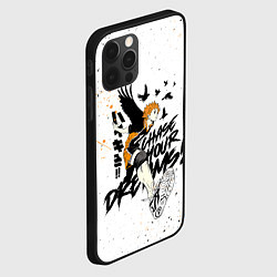 Чехол для iPhone 12 Pro Max HAIKYU ВОЛЕЙБОЛ БРЫЗГИ КРАСОК, цвет: 3D-черный — фото 2