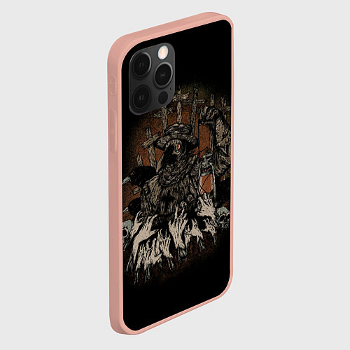 Чехол iPhone 12 Pro Max Doctor Plague Black Death / 3D-Светло-розовый – фото 2