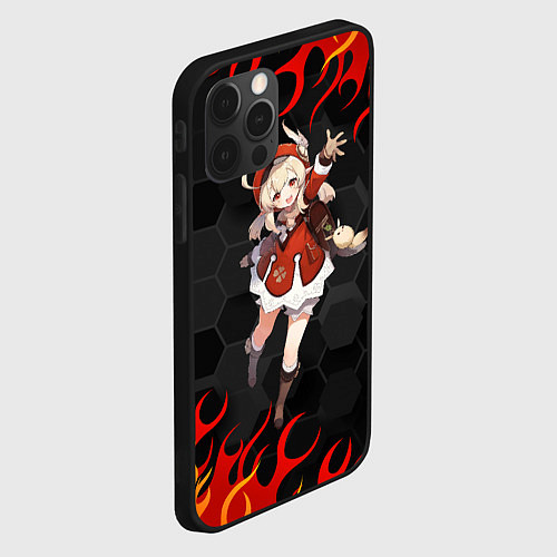 Чехол iPhone 12 Pro Max Genshin Impact - Klee / 3D-Черный – фото 2