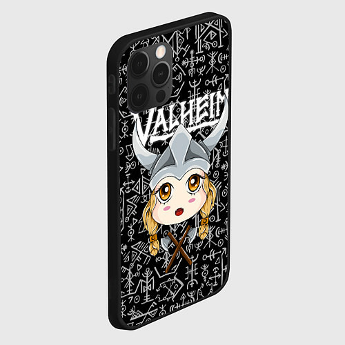 Чехол iPhone 12 Pro Max Valheim Girl / 3D-Черный – фото 2