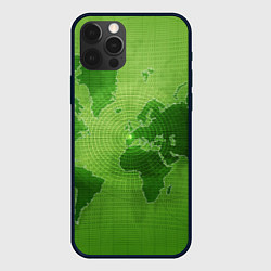 Чехол для iPhone 12 Pro Max Карта мира, цвет: 3D-черный