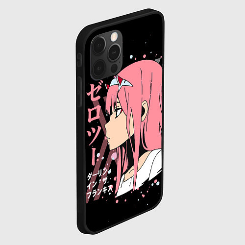 Чехол iPhone 12 Pro Max Darling in the Franxx Zero Two / 3D-Черный – фото 2