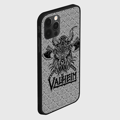 Чехол iPhone 12 Pro Max Valheim Viking dark / 3D-Черный – фото 2