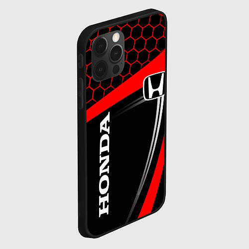 Чехол iPhone 12 Pro Max HONDA ХОНДА SPORT / 3D-Черный – фото 2