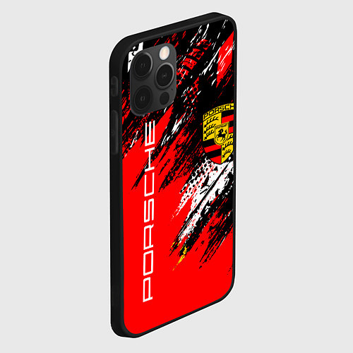 Чехол iPhone 12 Pro Max PORSCHE ПОРШЕ ГРАНЖ / 3D-Черный – фото 2