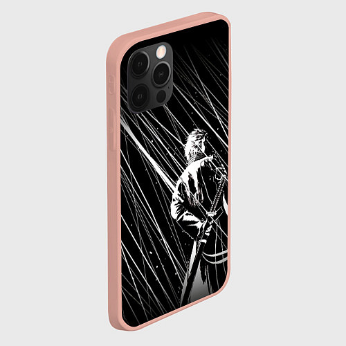 Чехол iPhone 12 Pro Max Вирджил под дождём / 3D-Светло-розовый – фото 2