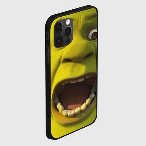 Чехол iPhone 12 Pro Max Shrek is Yelling / 3D-Черный – фото 2