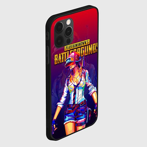 Чехол iPhone 12 Pro Max PUBG GIRL ПАБГ ДЕВУШКА / 3D-Черный – фото 2