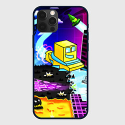 Чехол для iPhone 12 Pro Max Geometry Dash: Art, цвет: 3D-черный