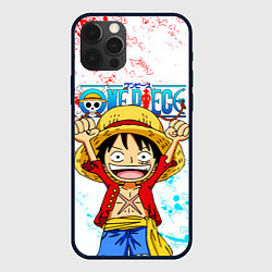 Чехол для iPhone 12 Pro Max ONE PIECE ВАН ПИС GLITCH, цвет: 3D-черный