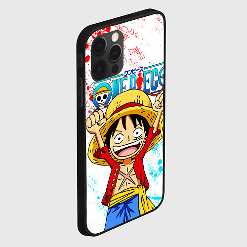 Чехол iPhone 12 Pro Max ONE PIECE ВАН ПИС GLITCH / 3D-Черный – фото 2