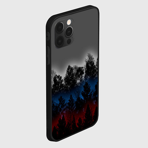 Чехол iPhone 12 Pro Max Флаг из леса / 3D-Черный – фото 2