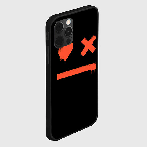 Чехол iPhone 12 Pro Max Smile Love Death and Robots / 3D-Черный – фото 2