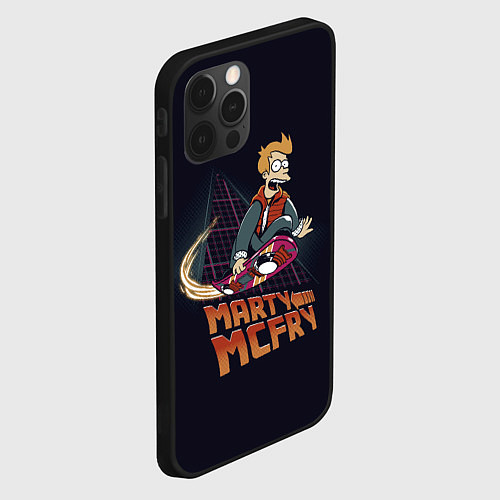 Чехол iPhone 12 Pro Max Back to Futurama / 3D-Черный – фото 2