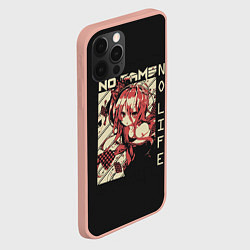 Чехол для iPhone 12 Pro Max Нет игры нет жизни Широ, цвет: 3D-светло-розовый — фото 2