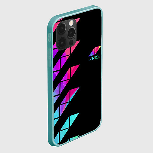 Чехол iPhone 12 Pro Max AVICII RAIBOW / 3D-Мятный – фото 2