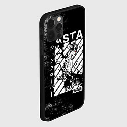 Чехол для iPhone 12 Pro Max Чёрный Аста Чёрный Клевер, цвет: 3D-черный — фото 2