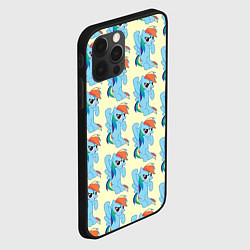 Чехол для iPhone 12 Pro Max Rainbow Dash, цвет: 3D-черный — фото 2