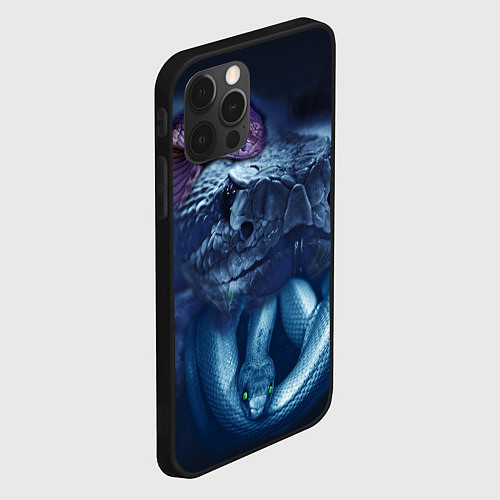 Чехол iPhone 12 Pro Max Мифические змеи / 3D-Черный – фото 2