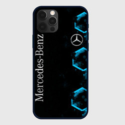 Чехол для iPhone 12 Pro Max Mercedes Мерседес Неон, цвет: 3D-черный