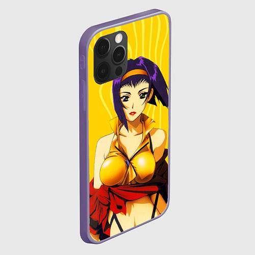 Чехол iPhone 12 Pro Max Cowboy Bebop Фэй Валентайн / 3D-Серый – фото 2