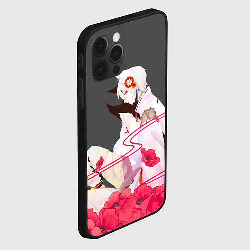 Чехол iPhone 12 Pro Max Flower Tomoe / 3D-Черный – фото 2