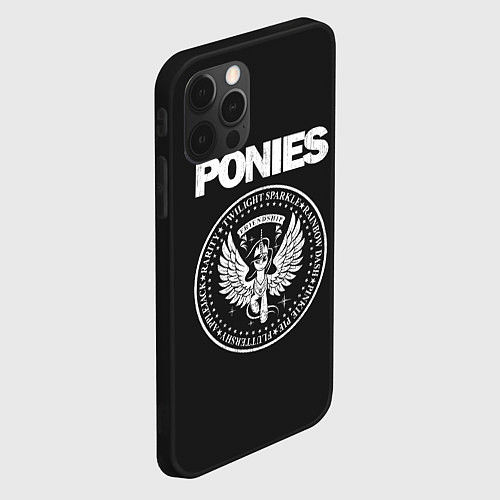 Чехол iPhone 12 Pro Max Pony x Ramones / 3D-Черный – фото 2