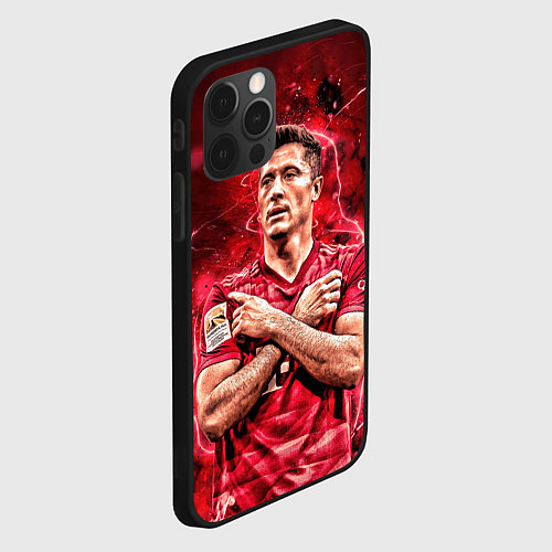 Чехол iPhone 12 Pro Max Левандовски Lewandowski 9 / 3D-Черный – фото 2