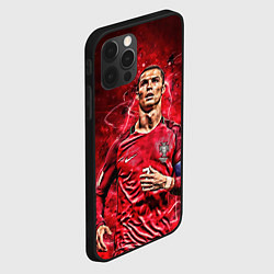 Чехол для iPhone 12 Pro Max Cristiano Ronaldo Portugal, цвет: 3D-черный — фото 2