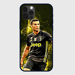 Чехол для iPhone 12 Pro Max Cristiano Ronaldo Juventus, цвет: 3D-черный