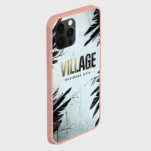 Чехол iPhone 12 Pro Max Resident Evil Village Crow / 3D-Светло-розовый – фото 2