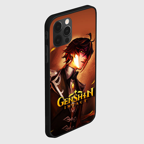 Чехол iPhone 12 Pro Max GENSHIN IMPACT ZHONGLI / 3D-Черный – фото 2