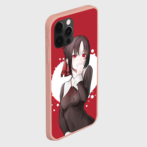 Чехол iPhone 12 Pro Max Kaguya Love / 3D-Светло-розовый – фото 2