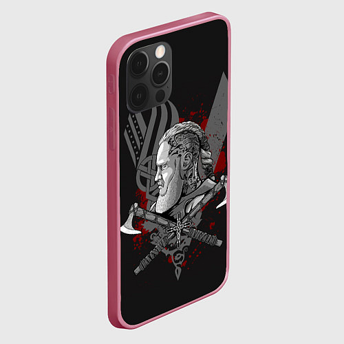 Чехол iPhone 12 Pro Max Vikings Art / 3D-Малиновый – фото 2