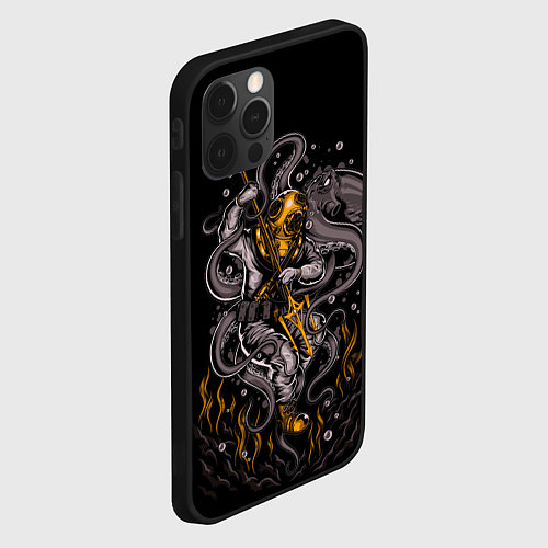 Чехол iPhone 12 Pro Max ПОДВОДНАЯ БИТВА / 3D-Черный – фото 2