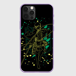 Чехол для iPhone 12 Pro Max Атака Титанов, Леви Аккерман, цвет: 3D-сиреневый