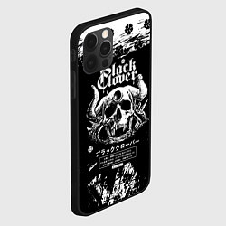 Чехол для iPhone 12 Pro Max Чёрный клевер череп демона, цвет: 3D-черный — фото 2