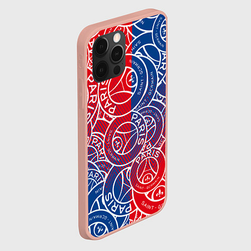 Чехол iPhone 12 Pro Max ФК ПСЖ PARIS SAINT GERMAIN / 3D-Светло-розовый – фото 2