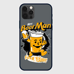 Чехол для iPhone 12 Pro Max BEER MAN, цвет: 3D-черный