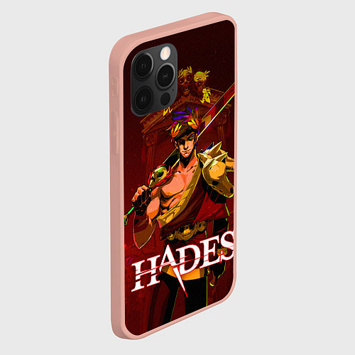 Чехол iPhone 12 Pro Max Zagreus Hades / 3D-Светло-розовый – фото 2