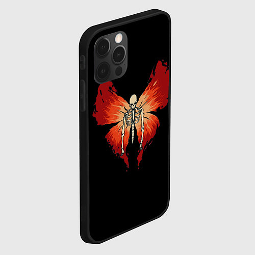 Чехол iPhone 12 Pro Max Butterfly Skeleton / 3D-Черный – фото 2