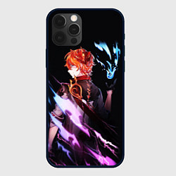 Чехол iPhone 12 Pro Max ТАРТАЛЬЯ - GENSHIN IMPACT NEON