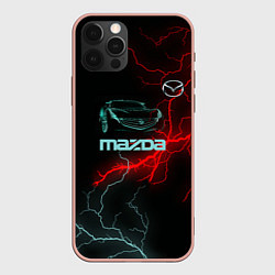 Чехол для iPhone 12 Pro Max Mazda, цвет: 3D-светло-розовый