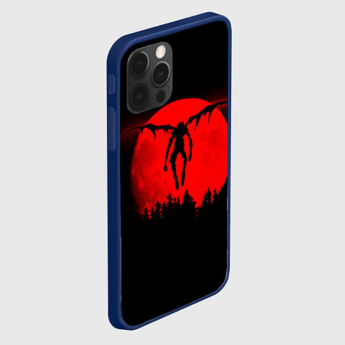 Чехол iPhone 12 Pro Max Death Note Рюк силуэт / 3D-Тёмно-синий – фото 2