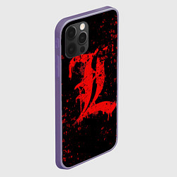 Чехол для iPhone 12 Pro Max Тетрадь смерти Логотип red, цвет: 3D-серый — фото 2