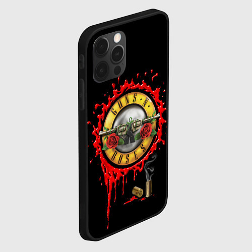 Чехол iPhone 12 Pro Max GUNS N ROSES / 3D-Черный – фото 2