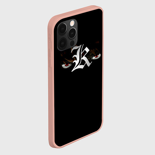 Чехол iPhone 12 Pro Max КИРА глаза DEATH NOTE / 3D-Светло-розовый – фото 2