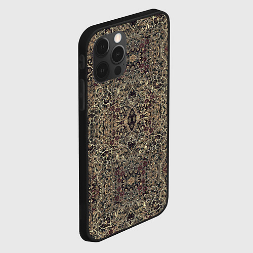 Чехол iPhone 12 Pro Max КрасиВые Узоры Ковра / 3D-Черный – фото 2