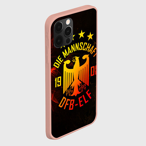 Чехол iPhone 12 Pro Max Сборная Германии / 3D-Светло-розовый – фото 2