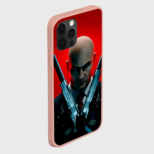 Чехол iPhone 12 Pro Max Agent here / 3D-Светло-розовый – фото 2
